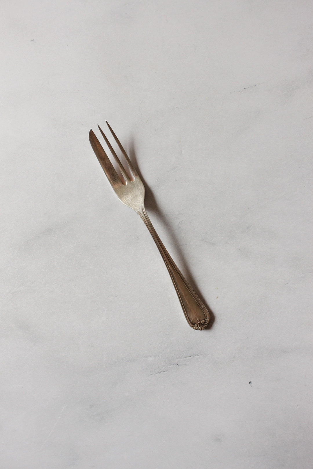 vintage french dessert forks, set of 4