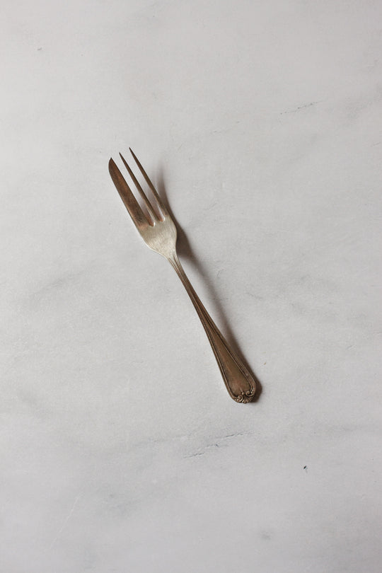 vintage french dessert forks, set of 4