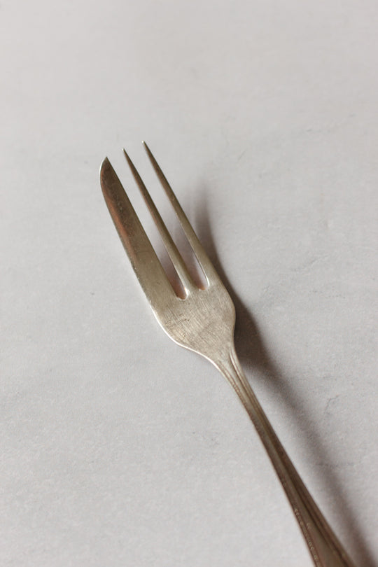 vintage french dessert forks, set of 4