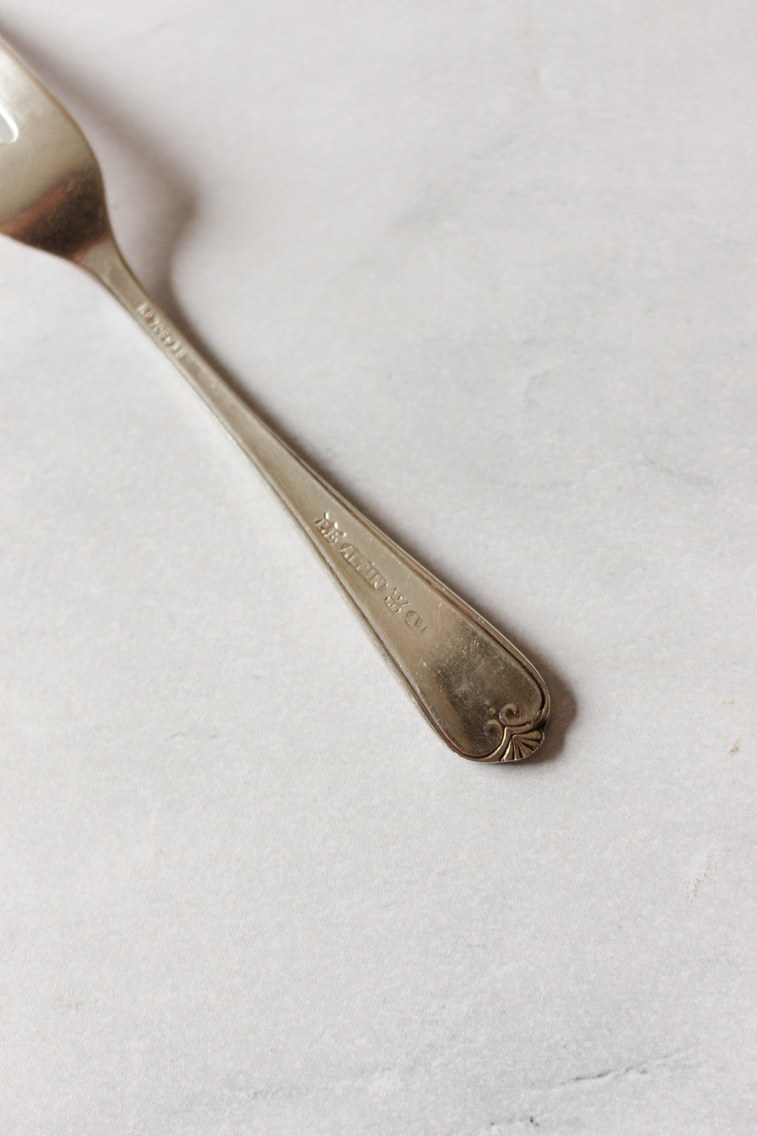 vintage french dessert forks, set of 4