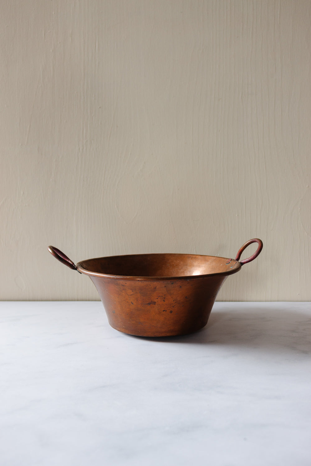 vintage French petite copper jam pot