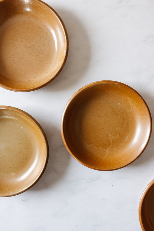 vintage french "grès de Brenne" stoneware plates, set of 7