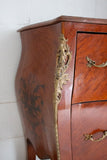 french louis XV style bombe commode with marble top