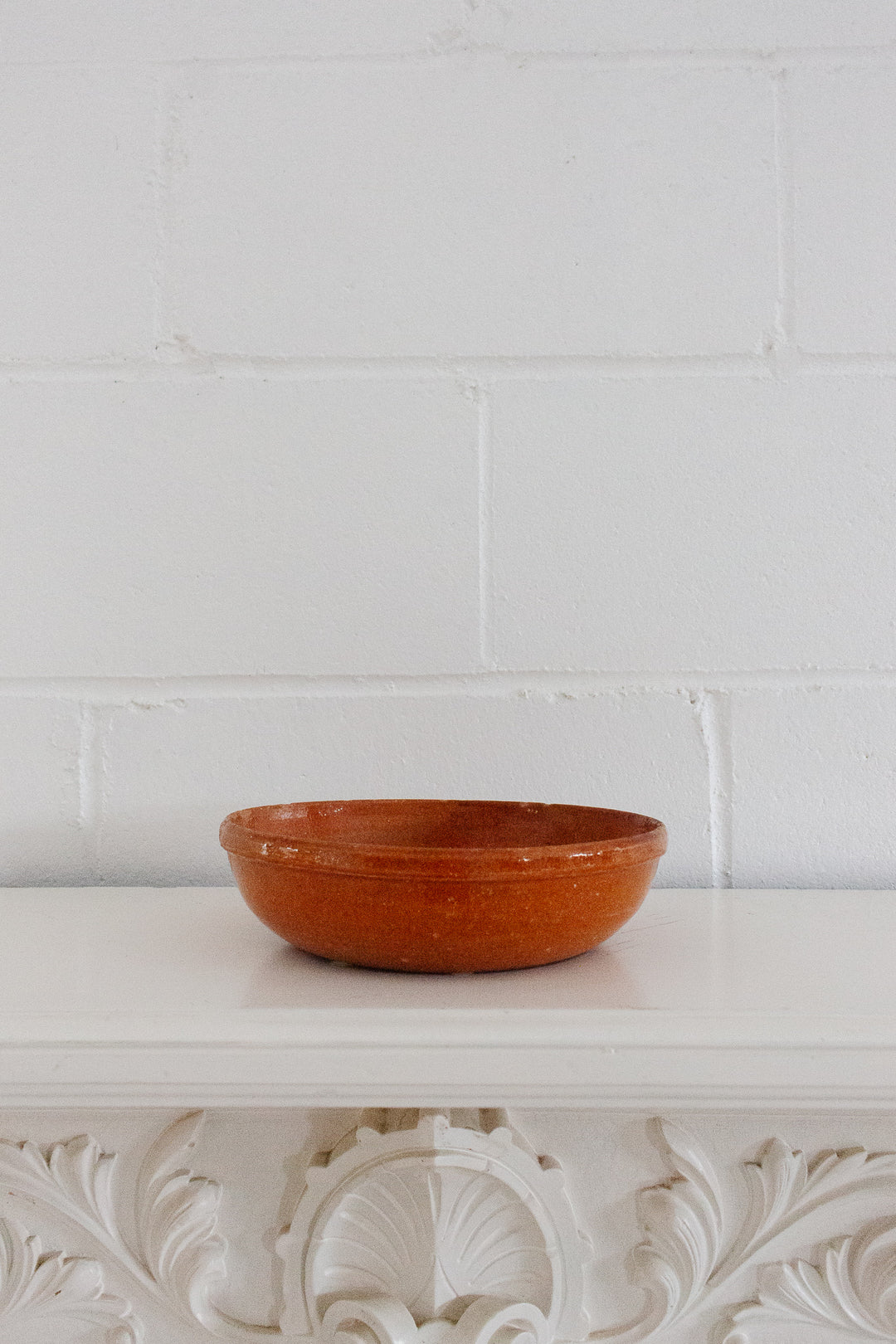 vintage french glazed stoneware berry bowl