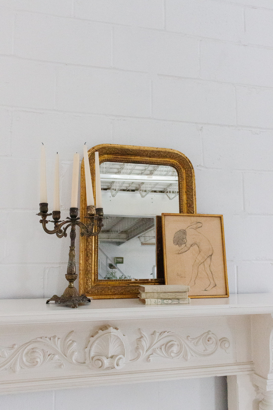 antique french gold louis phillippe mirror