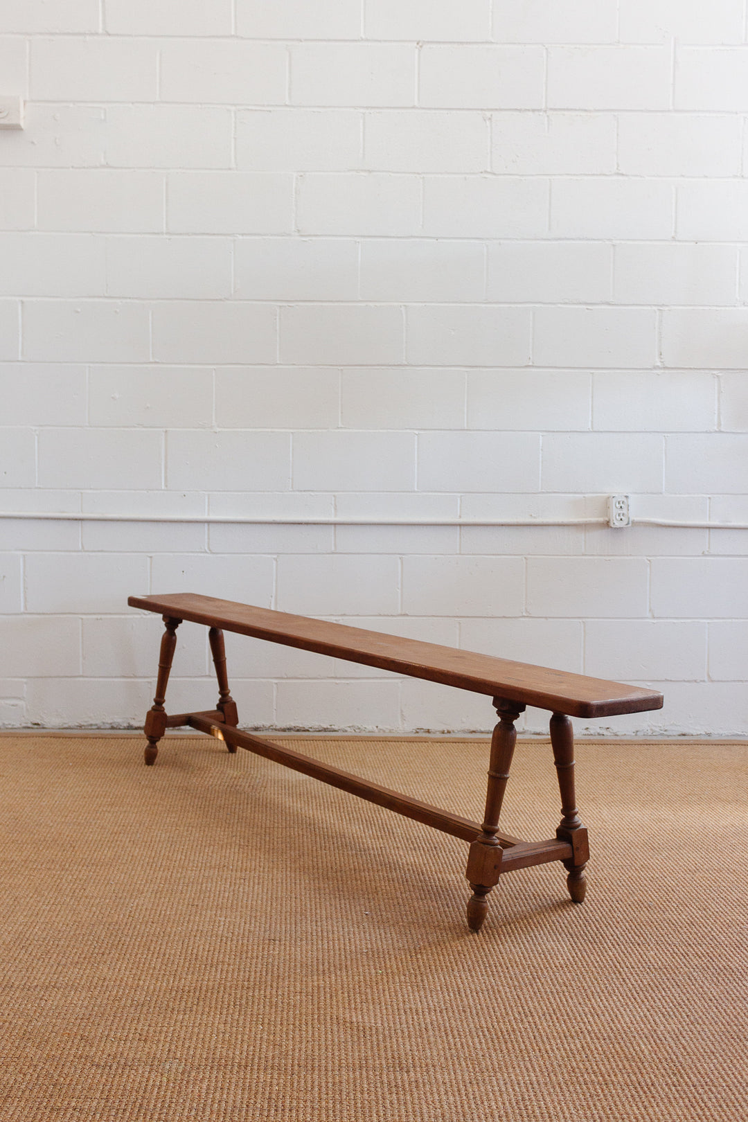 RESERVED- 19th century French walnut bench