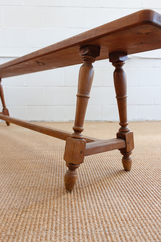 RESERVED- 19th century French walnut bench