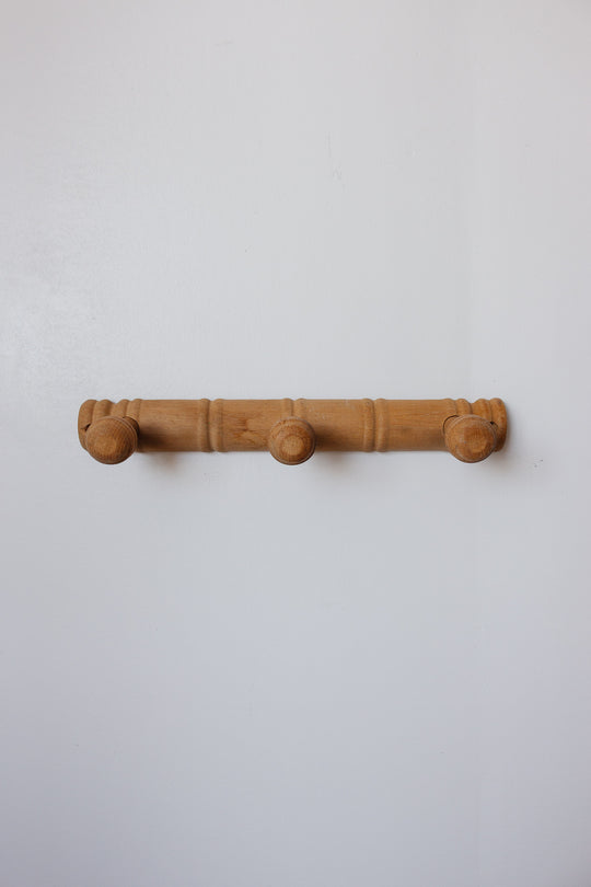 vintage french carved wood porte-manteau