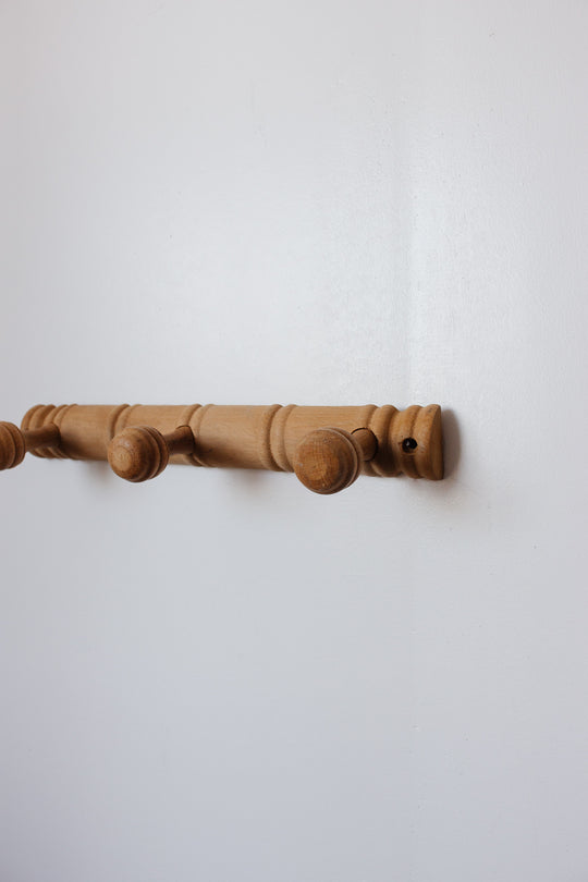 vintage french carved wood porte-manteau