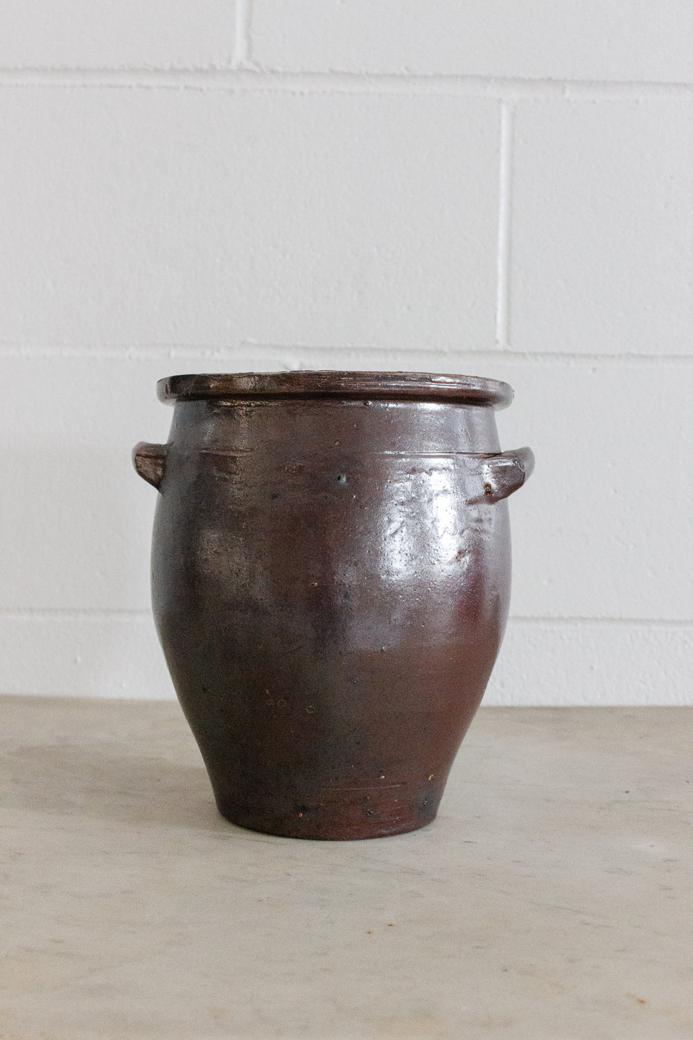 antique French confit pot