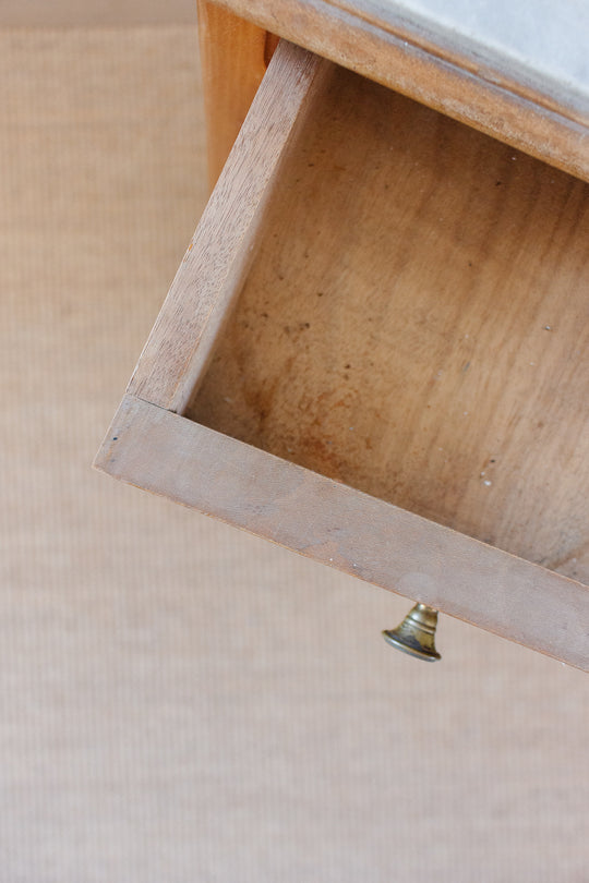 vintage French walnut Provençal side table