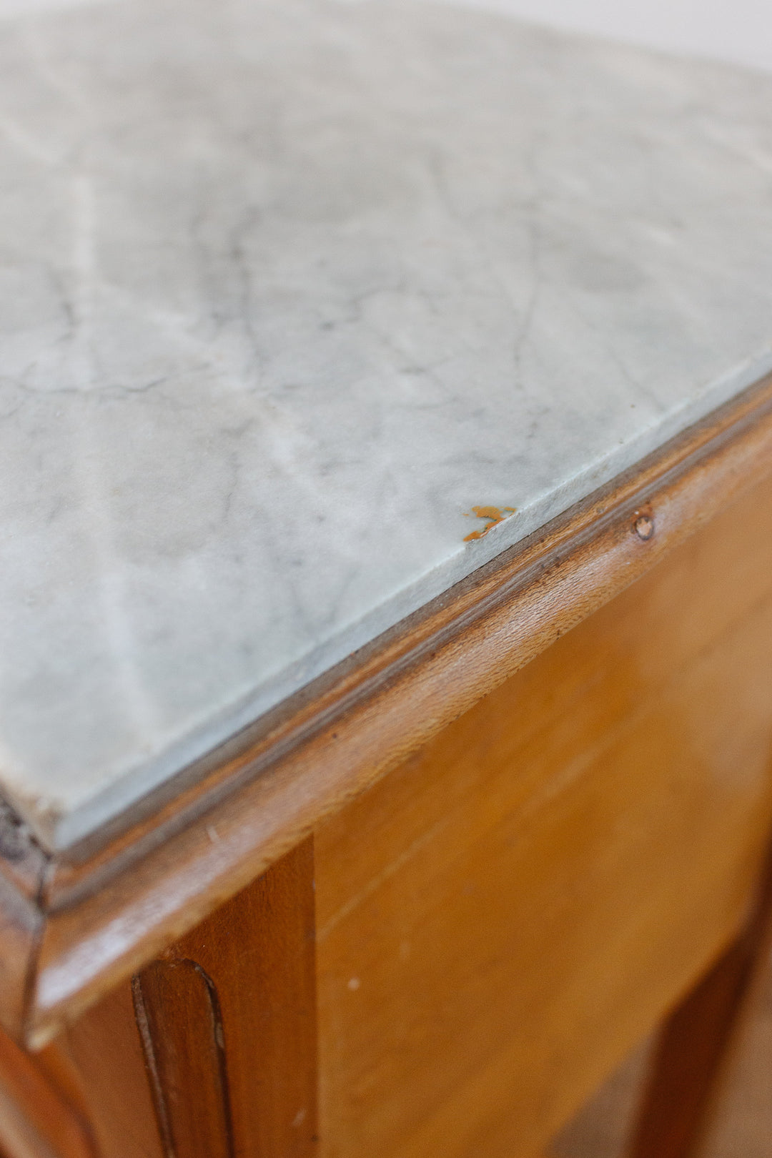 vintage French walnut Provençal side table