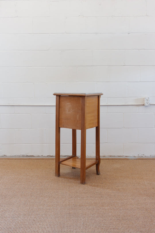 vintage French walnut Provençal side table