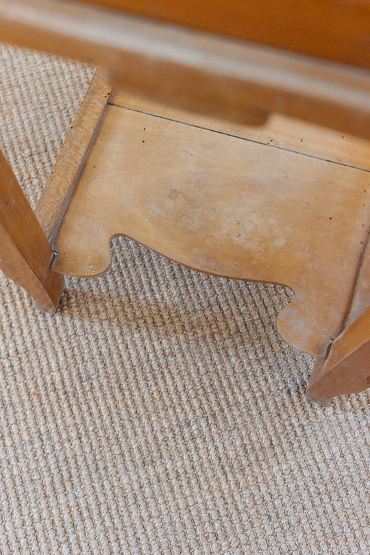 vintage French walnut Provençal side table