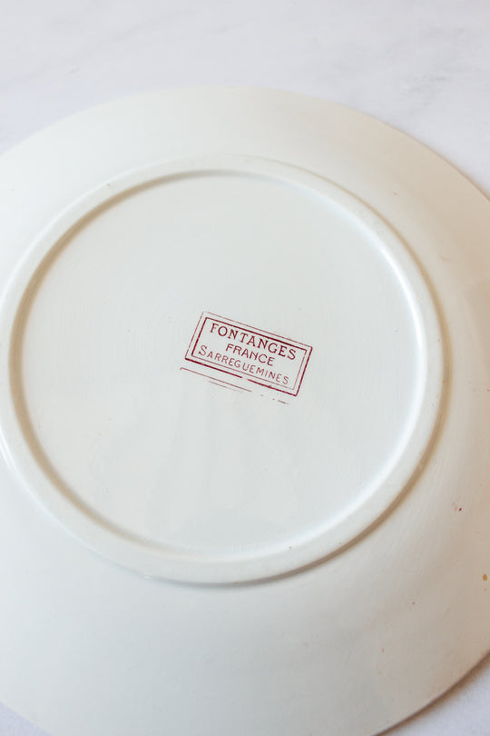 set of three antique French transferware plates