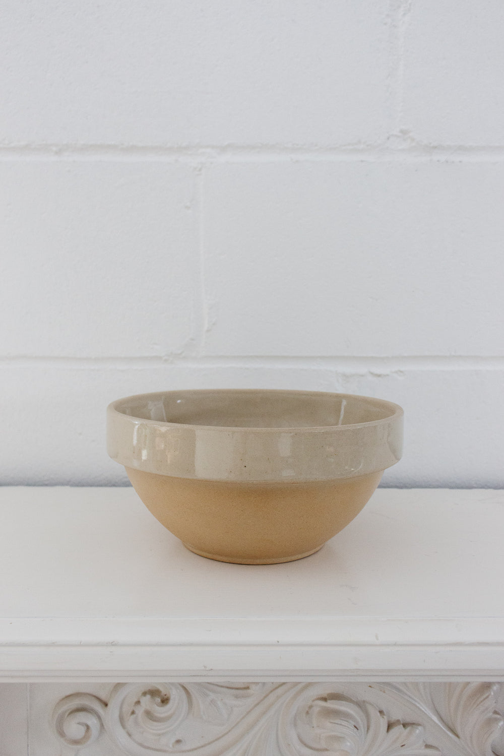 vintage french Digoin stoneware bowls, set of 2