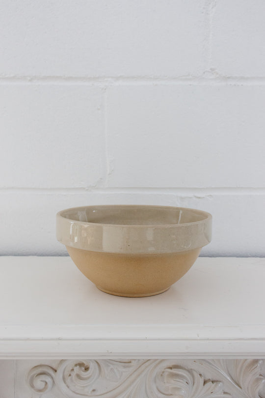 vintage french Digoin stoneware bowls, set of 2