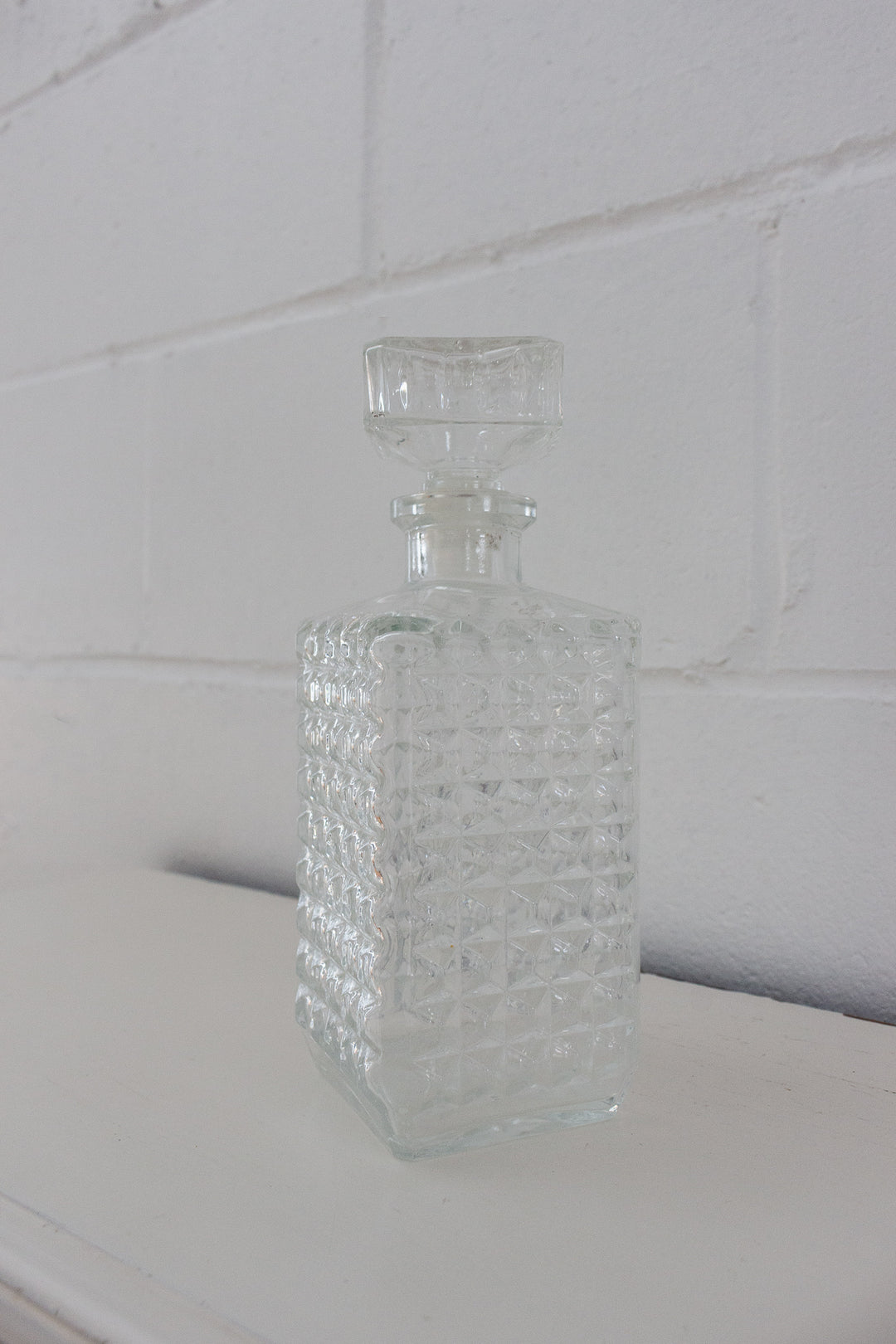 vintage french cut glass café decanter