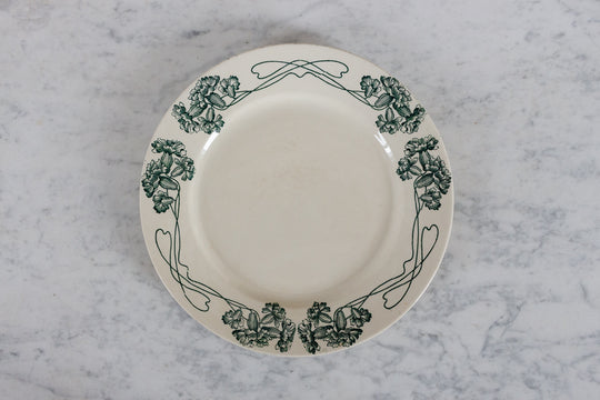 antique french sarreguemines transferware dish set