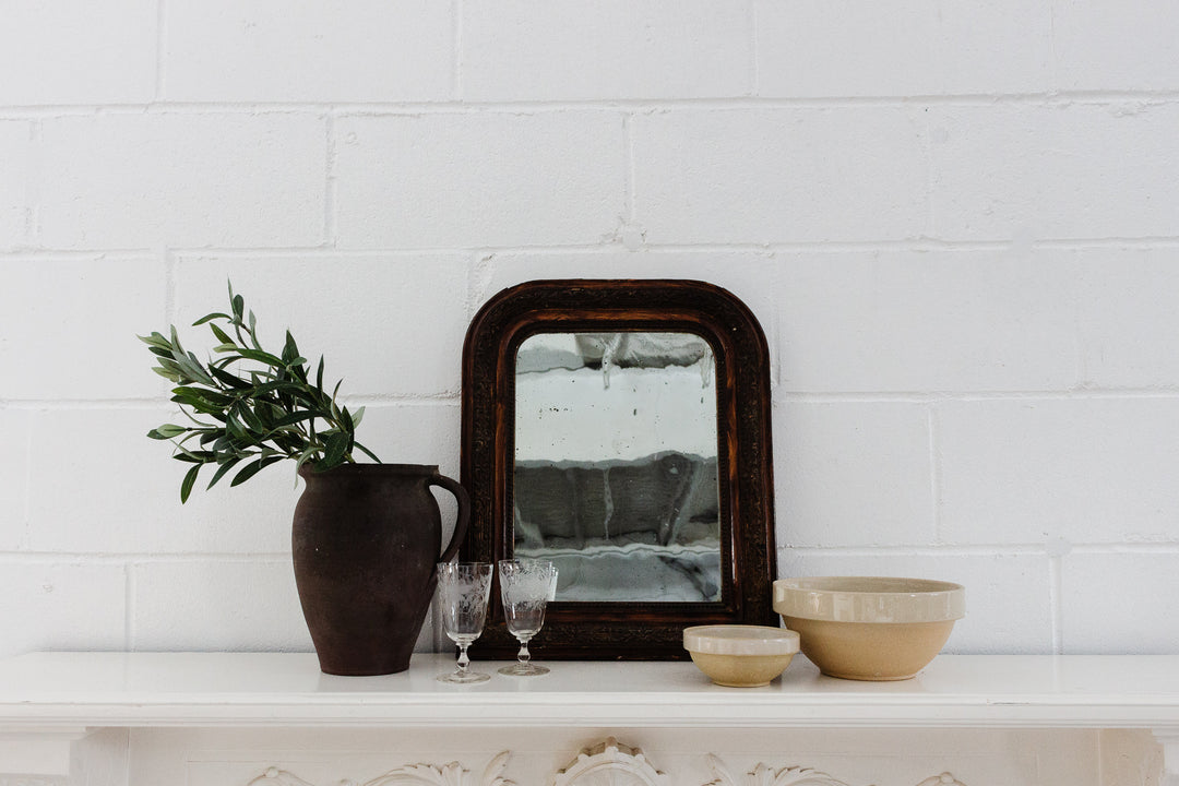 vintage french Digoin stoneware bowls, set of 2