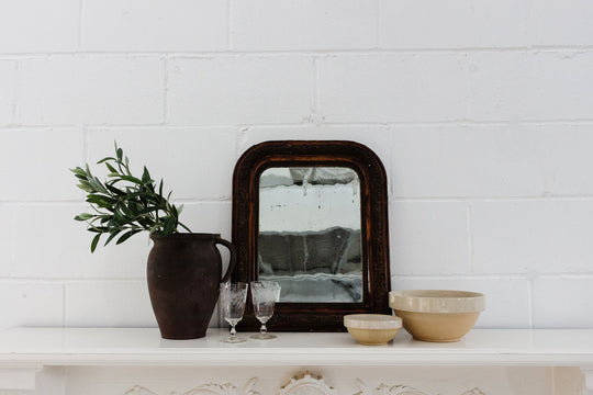 vintage french Digoin stoneware bowls, set of 2