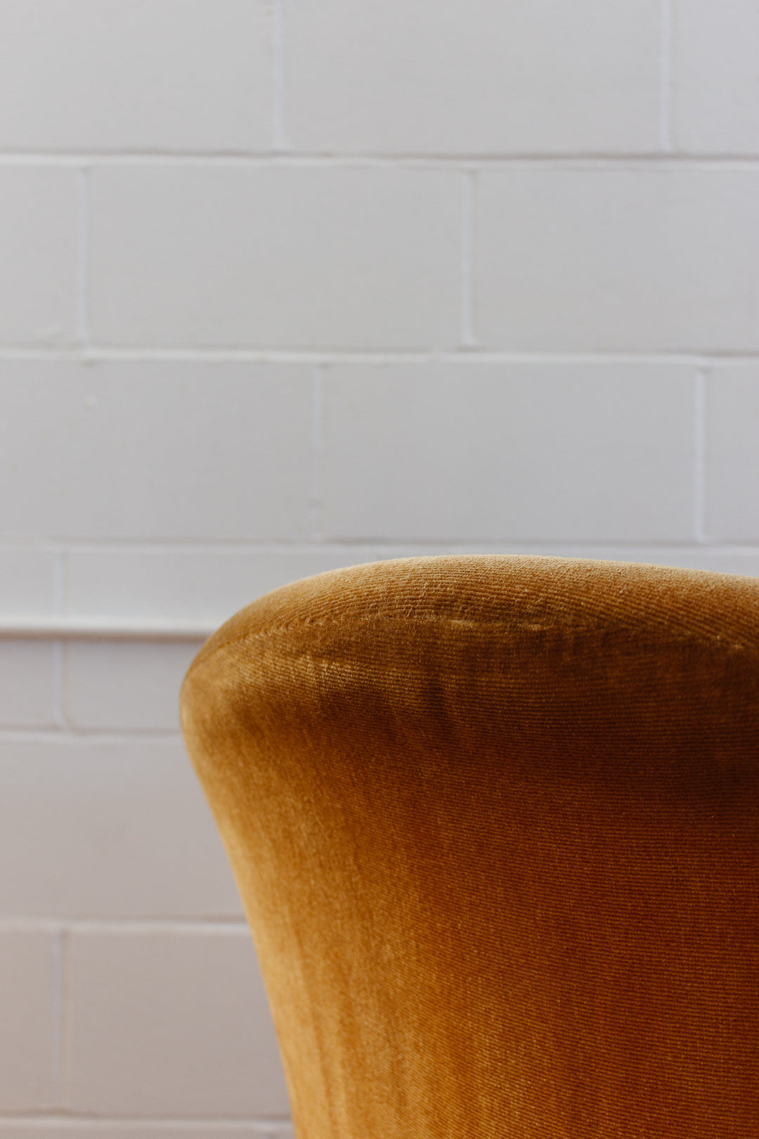 pair of matching vintage french mustard crapaud chairs