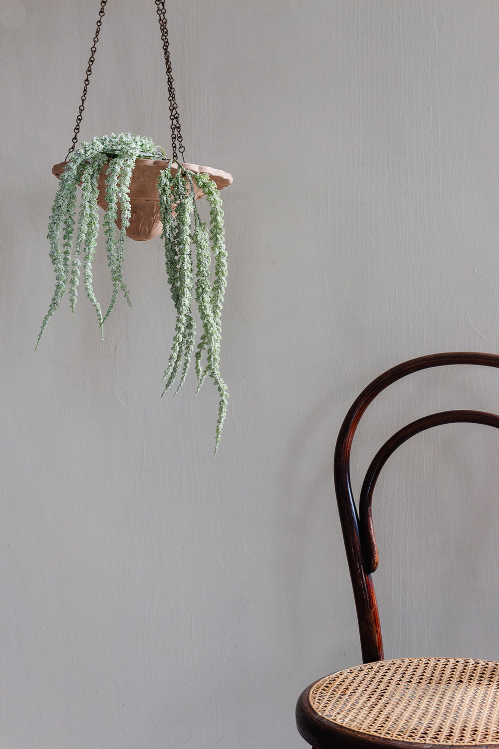 19th century French terra cotta hanging jardinière