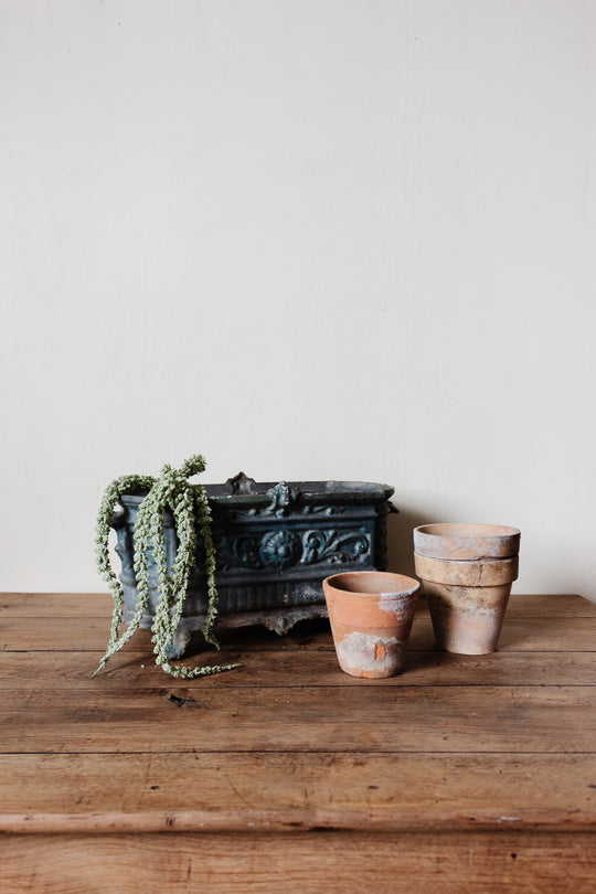 turn of the century french enamelled cast iron jardinière