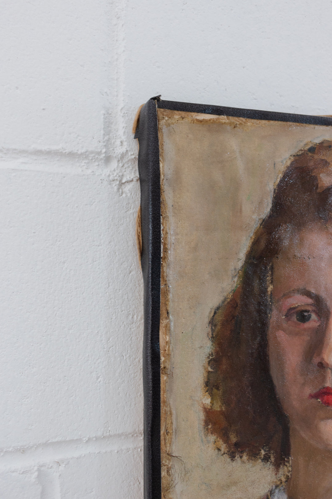un portrait de femme/femme allongée (double sided painting)