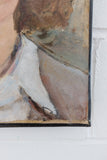 un portrait de femme/femme allongée (double sided painting)