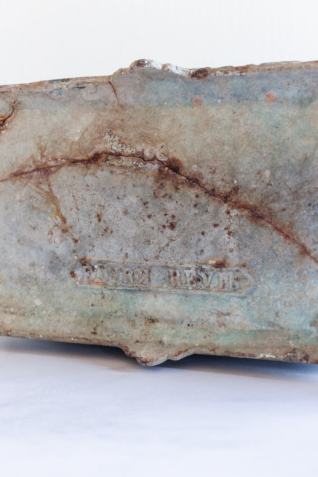 turn of the century french enamelled cast iron jardinière