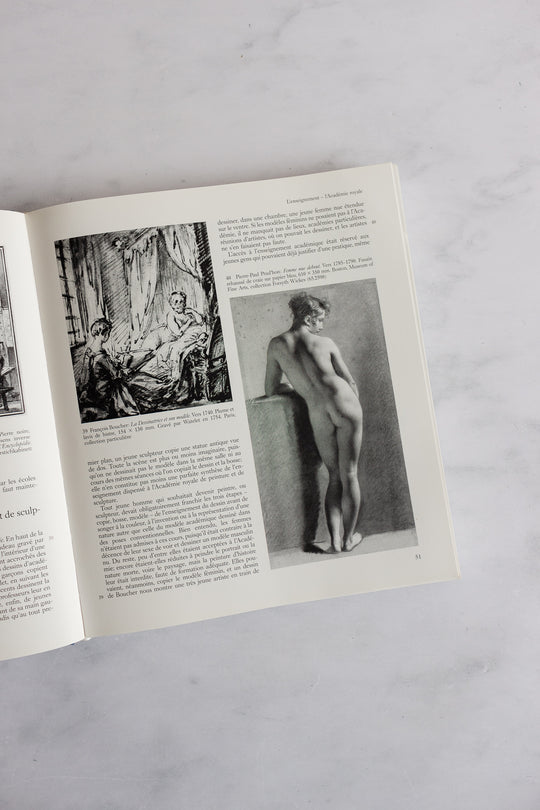 vintage French art book, “le dessin français au xviii siècle”