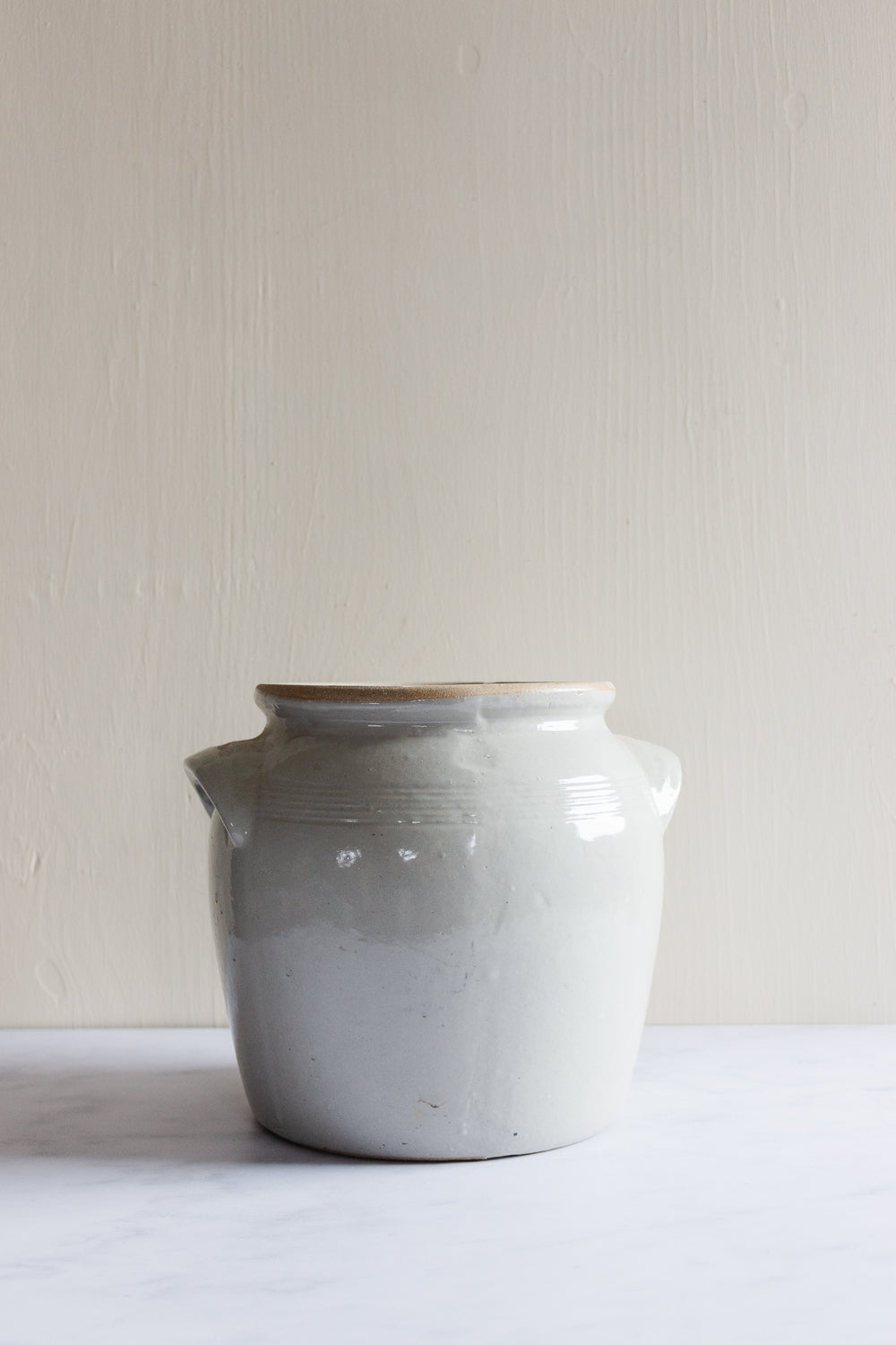 vintage French stoneware confit pot