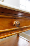 19th century french faux bamboo marble top vanity