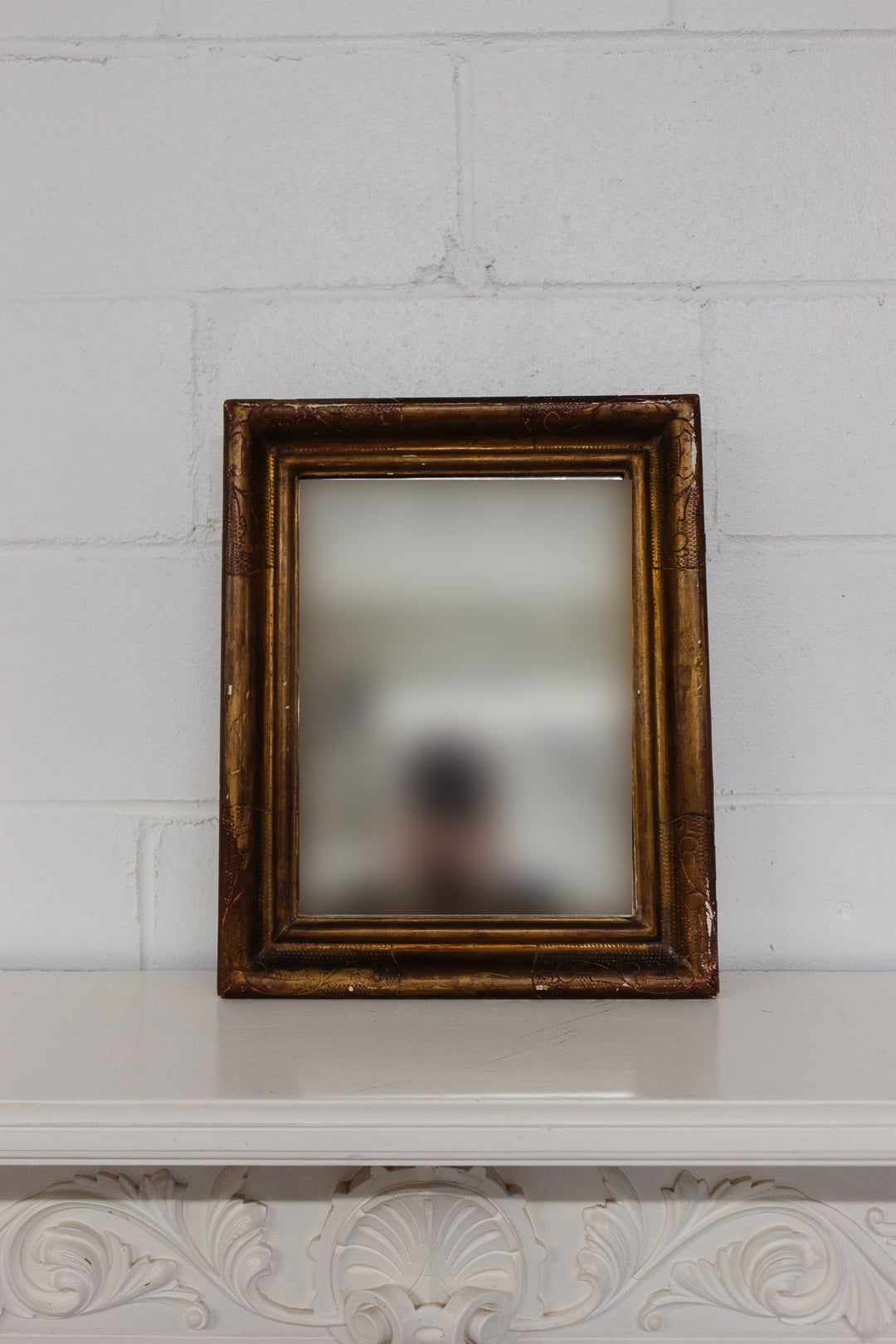 antique french stripped gilt mirror