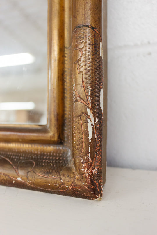 antique french stripped gilt mirror