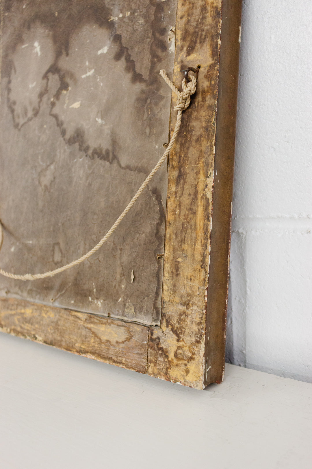 antique french stripped gilt mirror