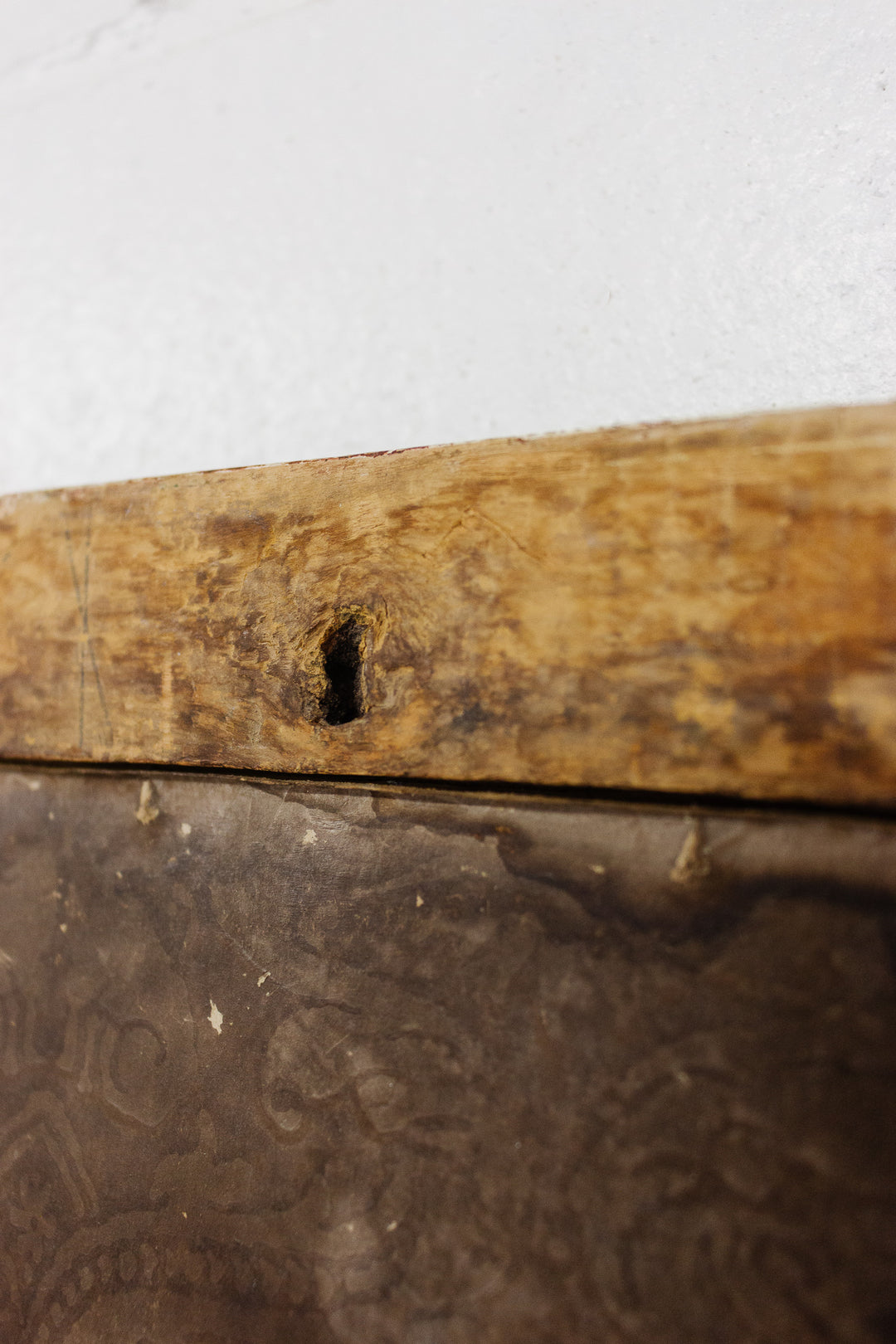 antique french stripped gilt mirror