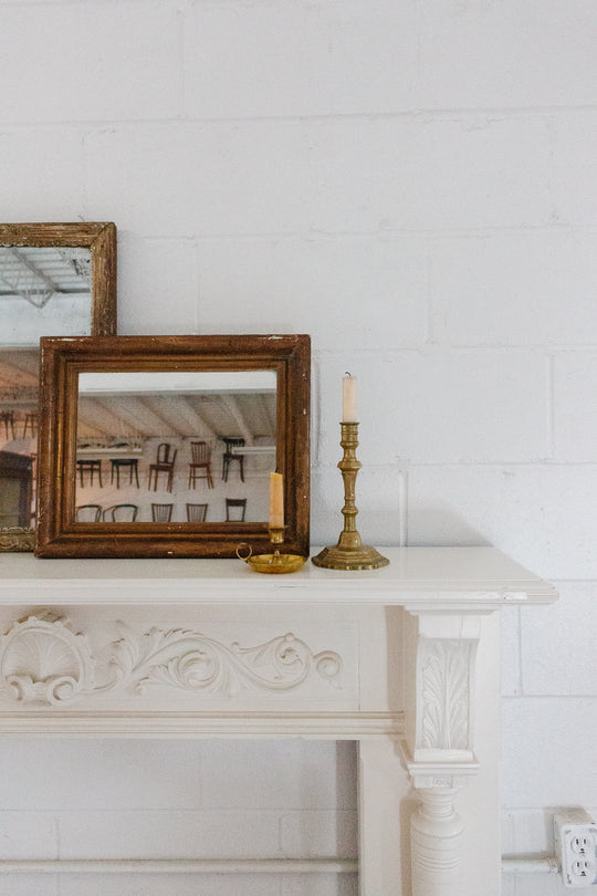 antique french stripped gilt mirror