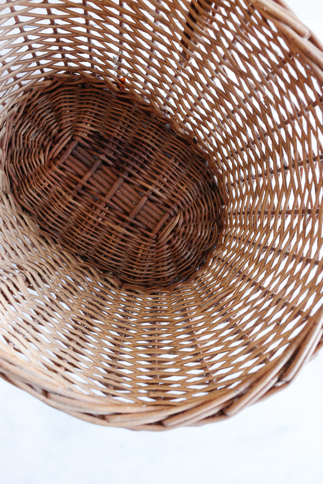 vintage french woven gathering basket