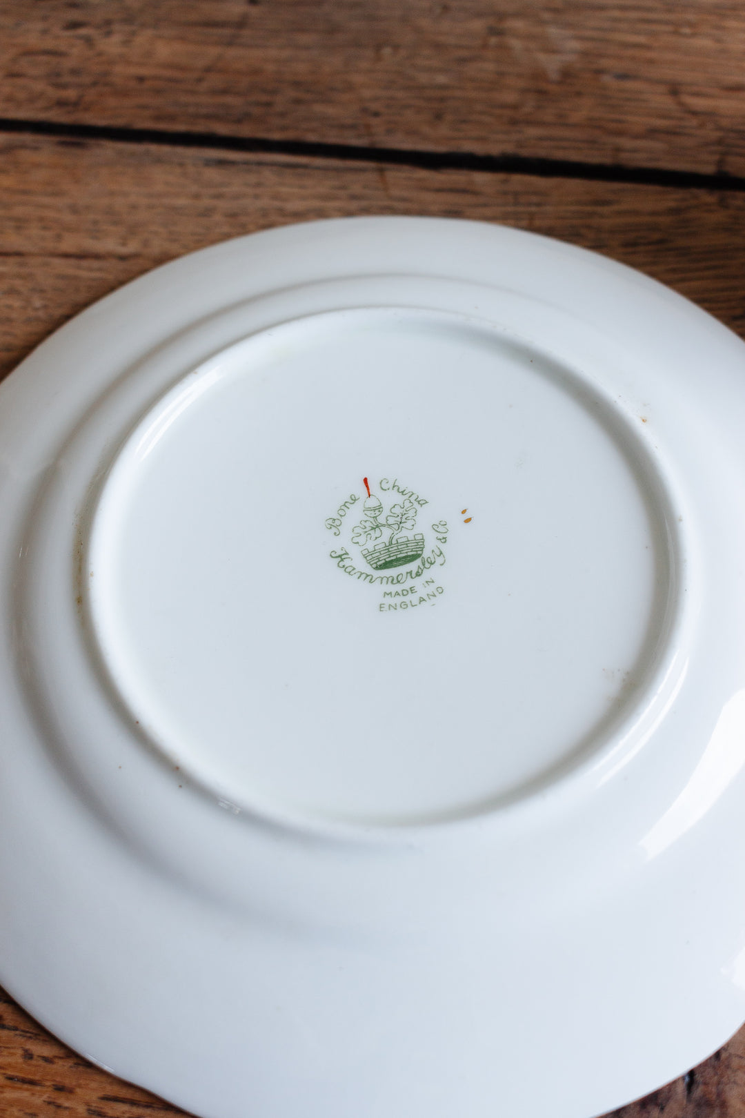 antique signed Hammersley "minuet" tea cups, set of three