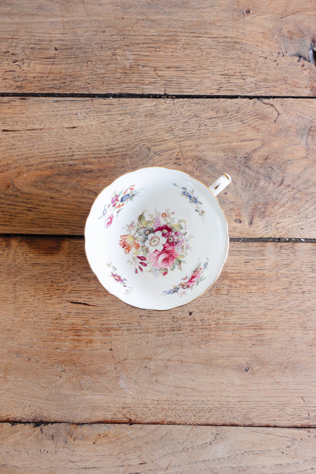 antique signed Hammersley "minuet" tea cups, set of three