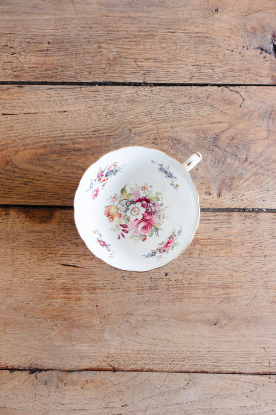 antique signed Hammersley "minuet" tea cups, set of three