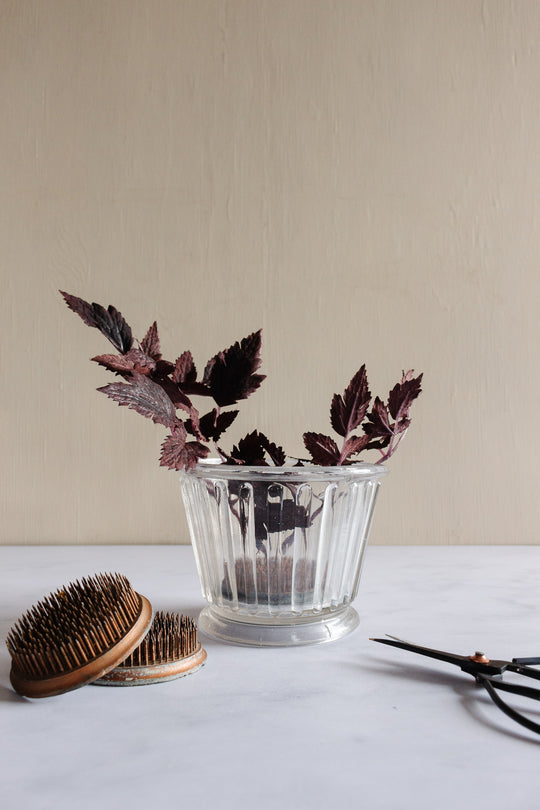 extra large antique french footed jam jar