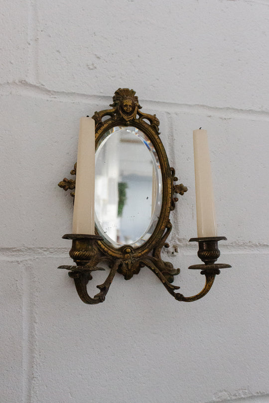 pair of 19th century french mirrored sconces
