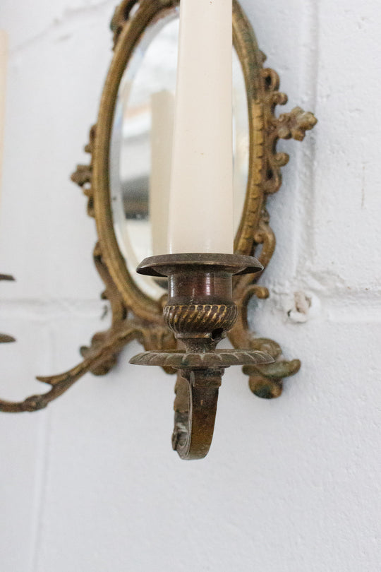 pair of 19th century french mirrored sconces