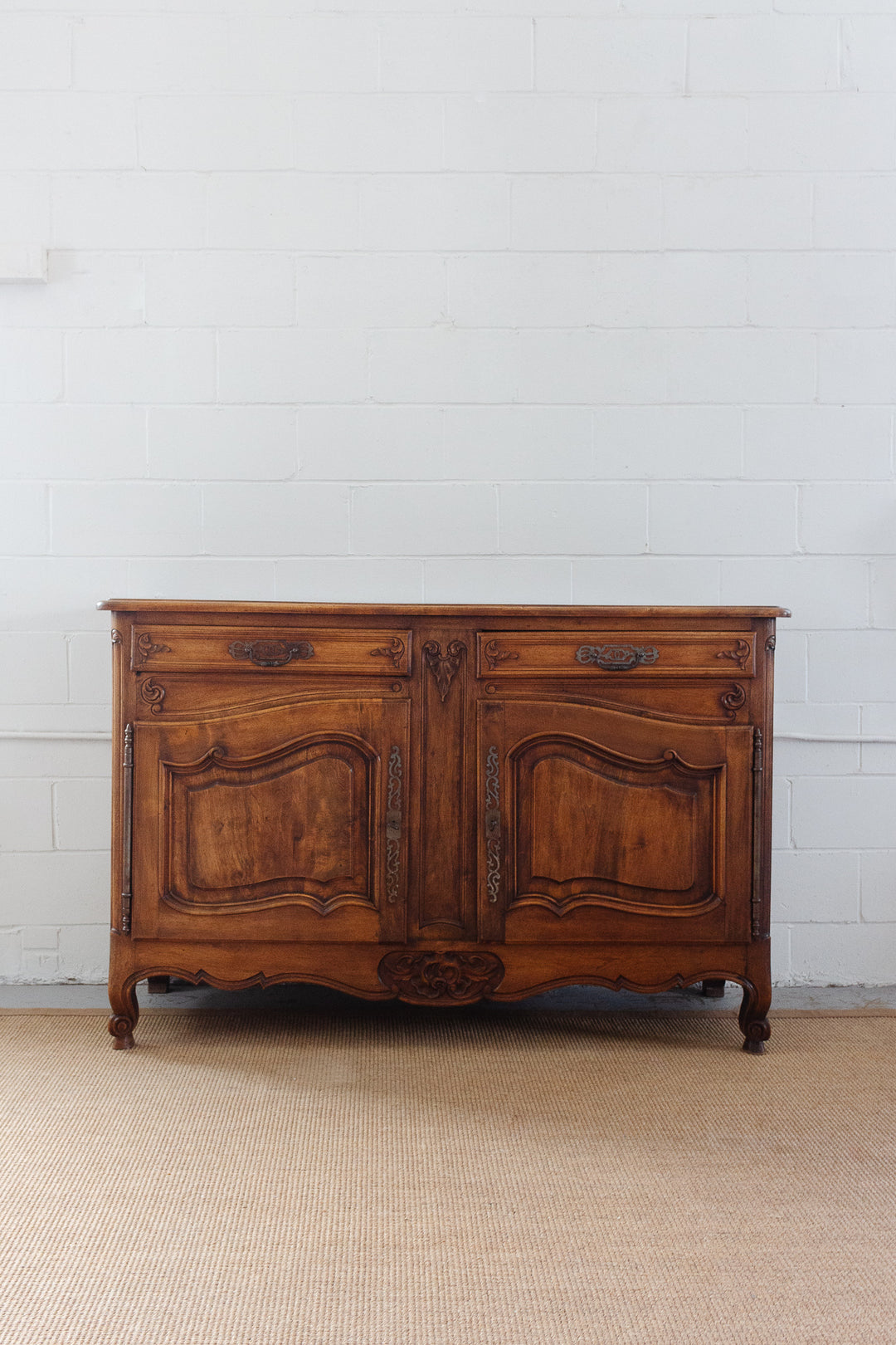 1930s French Louis XV style walnut sideboard