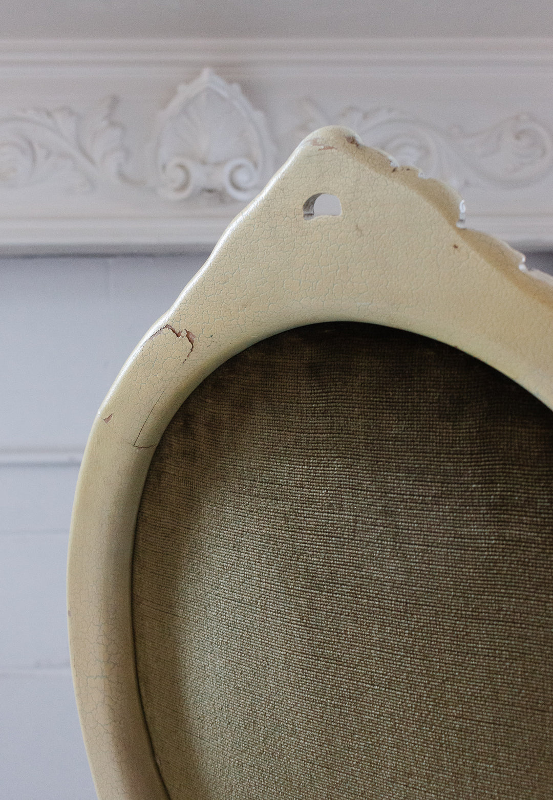 Louis XVI style french polychrome salon settee