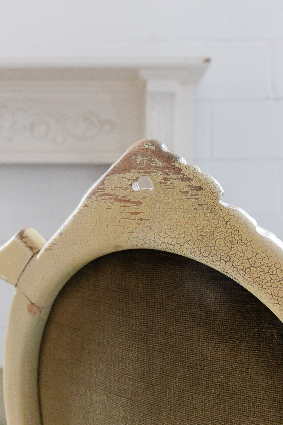 Louis XVI style french polychrome salon settee