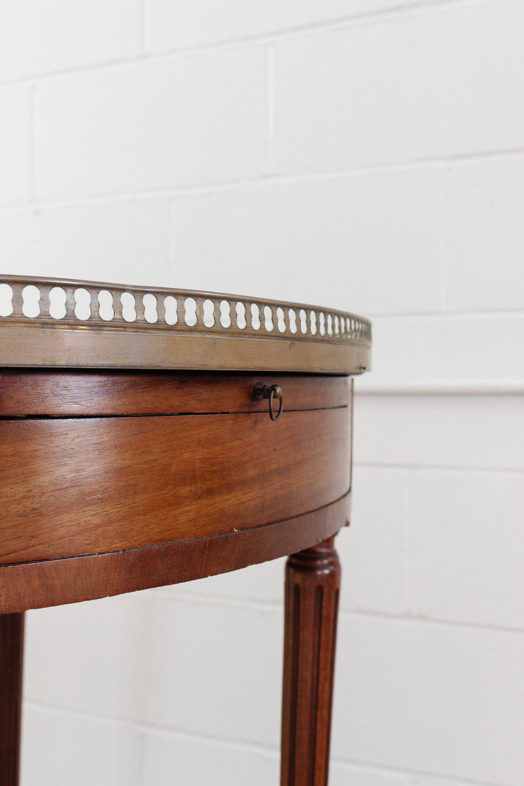 turn of the century French Louis XVI marble top table
